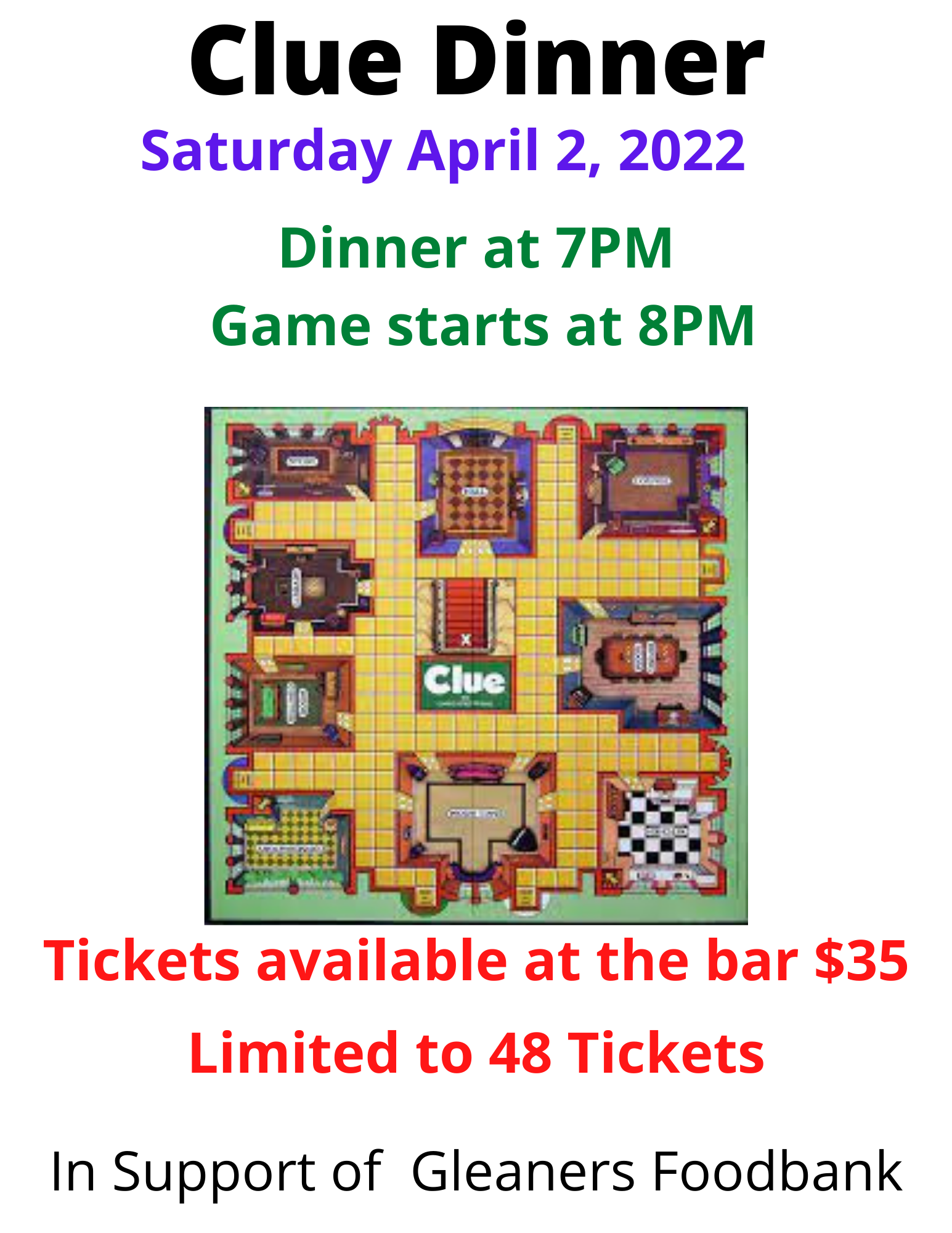 Clue Dinner Poster